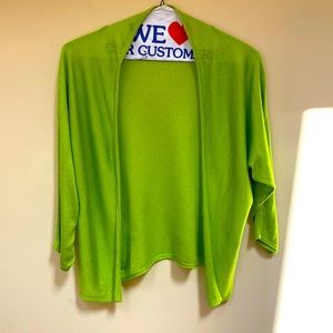 Green 3/4 Length Sleeve Sweater